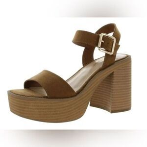 NIB Madden Girl Women’s Brown Platform Chunky 4” Heel Sandal Shoe - Size 11
